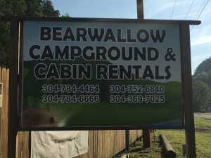 Bearwallow Campground And Cabin Rentals Sign Photo