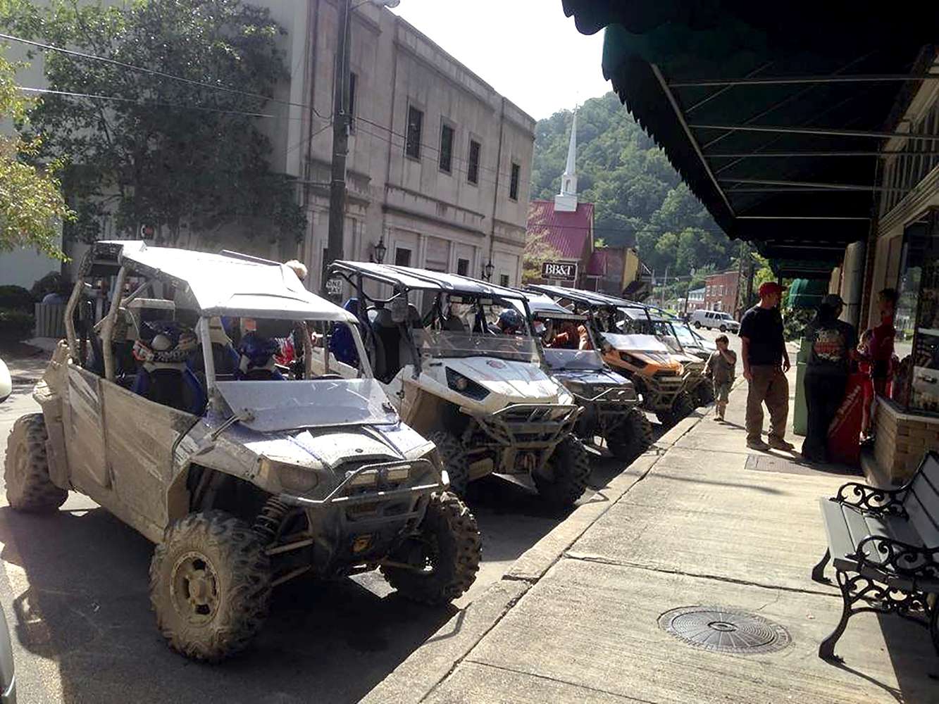 Vehicles Parked In Town