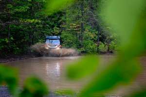 Orange Utv Entering River